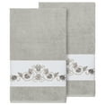 thumbnail image 1 of Authentic Hotel and Spa  Turkish Cotton Shells Embroidered Light Grey 2-piece Bath Towel Set, 1 of 2