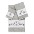 thumbnail image 1 of Authentic Hotel and Spa  Turkish Cotton Shells Embroidered Light Grey 3-piece Towel Set, 1 of 5