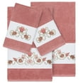 thumbnail image 1 of Authentic Hotel and Spa  Turkish Cotton Shells Embroidered Tea Rose 4-piece Towel Set, 1 of 5