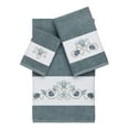 thumbnail image 1 of Authentic Hotel and Spa  Turkish Cotton Shells Embroidered Teal Blue 3-piece Towel Set, 1 of 5