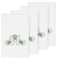 thumbnail image 1 of Authentic Hotel and Spa  Turkish Cotton Shells Embroidered White 4-piece Hand Towel Set, 1 of 3