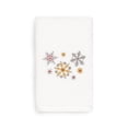 thumbnail image 1 of Linum Home Christmas Snowfall Embroidered White Turkish Cotton Hand Towel, 1 of 2