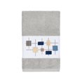 thumbnail image 1 of Authentic Hotel and Spa  Turkish Cotton Squares Embroidered Light Grey Hand Towel, 1 of 3