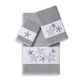 thumbnail image 1 of Authentic Hotel and Spa  Turkish Cotton Starfish Embroidered 3 piece Towel Set Grey, 1 of 5