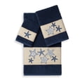 thumbnail image 1 of Authentic Hotel and Spa  Turkish Cotton Starfish Embroidered 3 piece Towel Set Navy Blue, 1 of 5