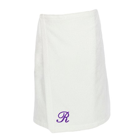 Authentic Hotel and Spa Turkish Cotton Terry Monogrammed White Womens Spa and Shower Towel Wrap White/R