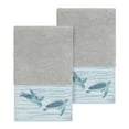 thumbnail image 1 of Authentic Hotel and Spa  Turkish Cotton Turtles Embroidered Light Grey 2-piece Towel Hand Set, 1 of 3