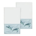 thumbnail image 1 of Authentic Hotel and Spa  Turkish Cotton Turtles Embroidered White 2-piece Towel Hand Set, 1 of 3