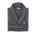 thumbnail image 1 of Authentic Hotel and Spa  Unisex Grey Turkish Cotton Terry Bath Robe with White Block Monogram T S/M, 1 of 5