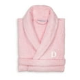 thumbnail image 1 of Authentic Hotel and Spa  Unisex Pink Turkish Cotton Terry Bath Robe with White Block Monogram D S/M, 1 of 5