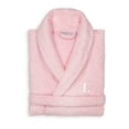 thumbnail image 1 of Authentic Hotel and Spa  Unisex Pink Turkish Cotton Terry Bath Robe with White Block Monogram L S/M, 1 of 5