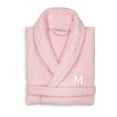 thumbnail image 1 of Authentic Hotel and Spa  Unisex Pink Turkish Cotton Terry Bath Robe with White Block Monogram M S/M, 1 of 5