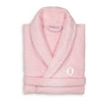 thumbnail image 1 of Authentic Hotel and Spa  Unisex Pink Turkish Cotton Terry Bath Robe with White Block Monogram Q L/XL, 1 of 5