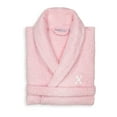 thumbnail image 1 of Authentic Hotel and Spa  Unisex Pink Turkish Cotton Terry Bath Robe with White Block Monogram X S/M, 1 of 5