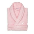thumbnail image 1 of Authentic Hotel and Spa  Unisex Pink Turkish Cotton Terry Bath Robe with White Block Monogram Z S/M, 1 of 5