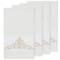 thumbnail image 1 of Authentic Hotel and Spa  White Turkish Cotton Scrollwork Embroidered Bath Towels (Set of 4), 1 of 2