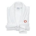 thumbnail image 1 of Authentic Hotel and Spa  White Unisex Turkish Cotton Waffle Weave Terry Bath Robe with Red Block Monogram O L/XL, 1 of 5
