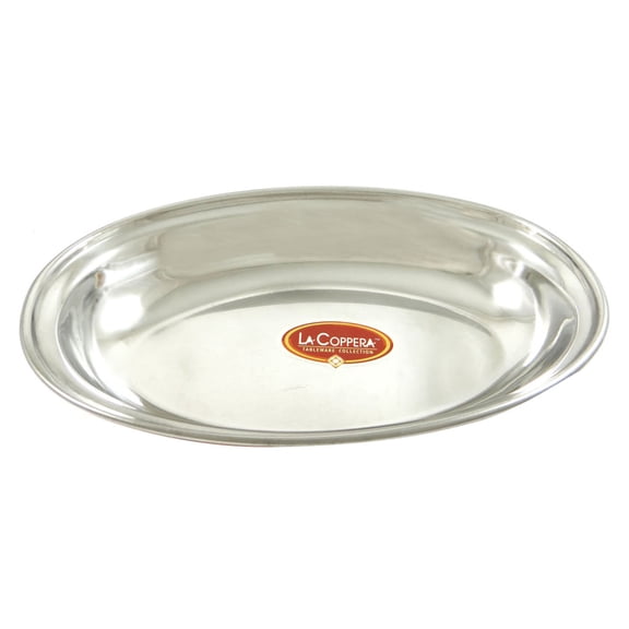 Authentic Indian Traditionally Designed Copper Steel Oval Dish Bowl Tableware Kitchen Utensil Dinnerware
