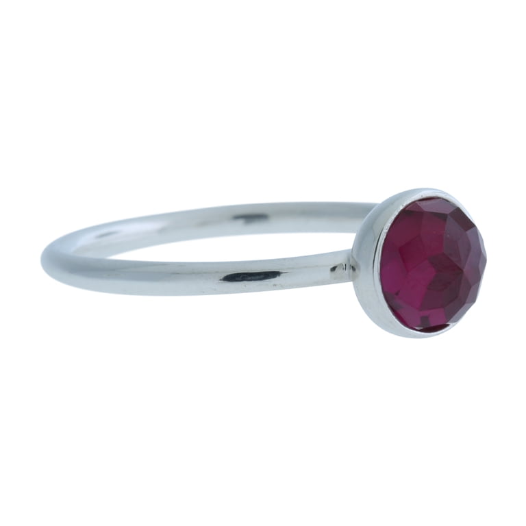 Authentic July Droplet Ring, Synthetic Ruby 191012SRU-56 EU US