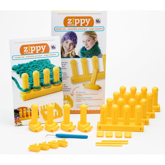 Authentic Knitting Board Bundle Zippy Master Set, Jumbo Gauge, Modular Loom