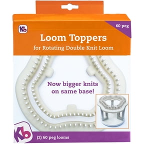 Authentic Knitting Board Peg Loom Toppers for the Rotating Double Knit Loom, 2 Parts