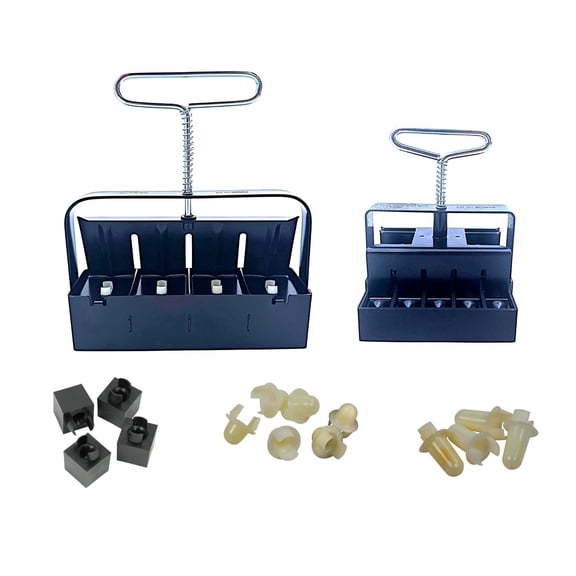 Ladbrooke Soil Block Maker 5-Pc. Essentials Set includes Mini 4, Micro 20, Cubic Inserts, Dowel Pins, and Seed Pins, Made in England