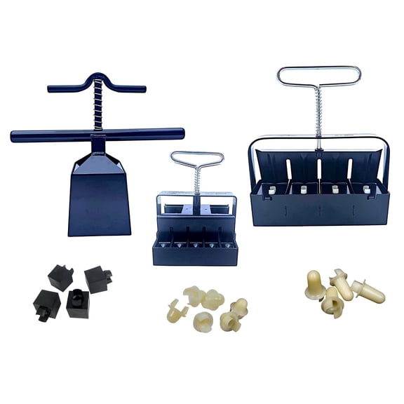 Authentic Ladbrooke Soil Block Maker 6-Pc. Master Grower Nesting System Includes Maxi, Mini 4, Micro 20, Cubic Inserts, Dowel Pins and Seed Pins, Made in England