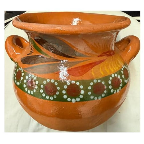 Authentic Large Mexican Barro Olla Jarro De Tonala Bola Grande Mexicana Jarrito Para Frijol Frijoles Sopas Boiling Beans Chilis Soup Clay Pot