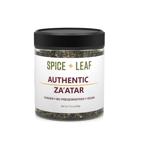 SPICE + LEAF Authentic Lebanese Zaatar Seasoning Blend, Vegan and Kosher Spices, 3.5 oz