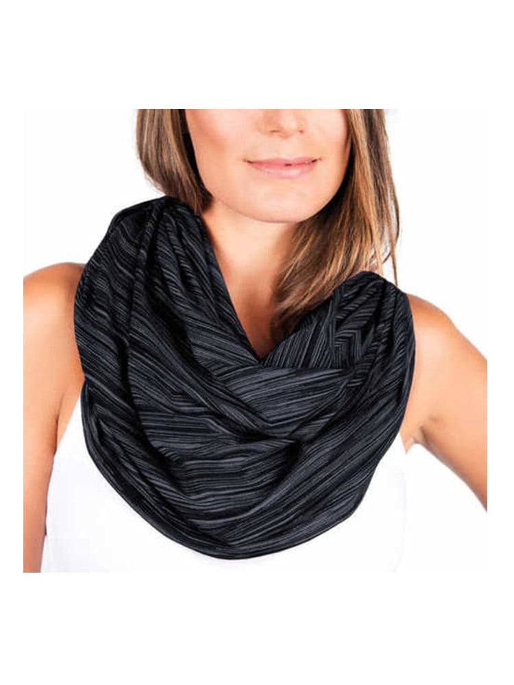 Authentic Lifestyle Products, LLC Champion Womens One Size Lightweight Snap Scarf (Black)