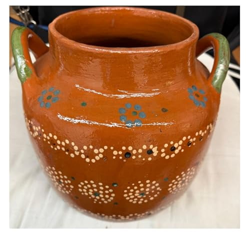 Authentic Mexican Barro Olla Jarro De Tonala Bola Grande Large Mexicana Jarrito Para Frijol Frijoles Sopas Boiling Beans Chilis Soup Clay Pot