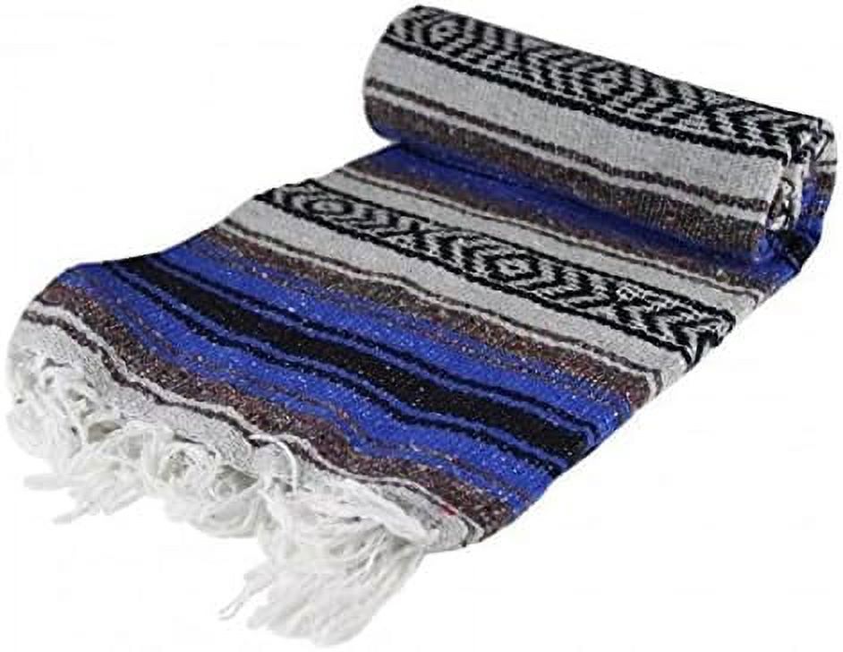 Authentic Mexican Falsa Blanket (Purple)