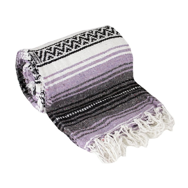 Canyon Creek Authentic Mexican Yoga Falsa Blanket (Light Purple