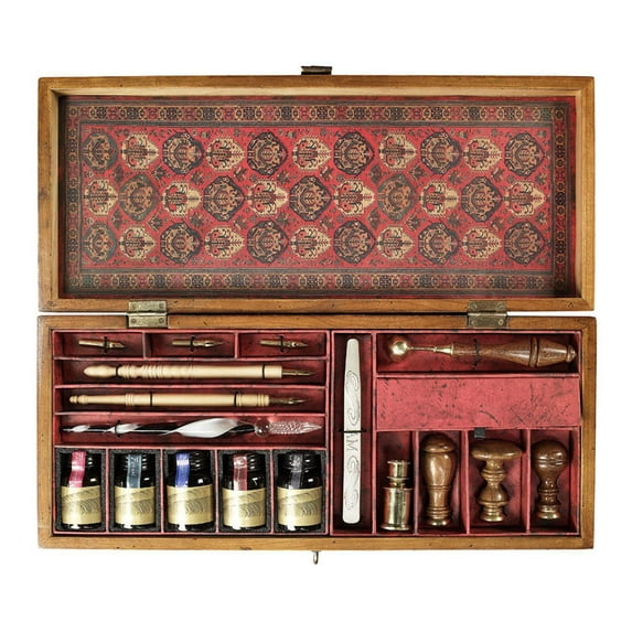 Authentic Models, Trianon Letters, Vintage-Inspired Writing Set - Honey Distressed French Finish