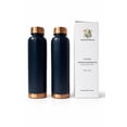 thumbnail image 1 of Authentic Nature Copper Water Bottle 900ml | With Anti Oxidant Properities | Provides Health Benefits | Pure Tamba | Blue (Pack of 2 Bottles), 1 of 6