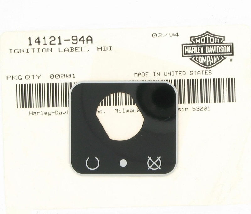 New OEM Genuine HarleyDavidson Ignition Label Hdi, 1412194A