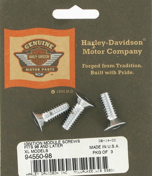 New OEM Genuine HarleyDavidson Ignition Module Cover Screw Kit, 94550