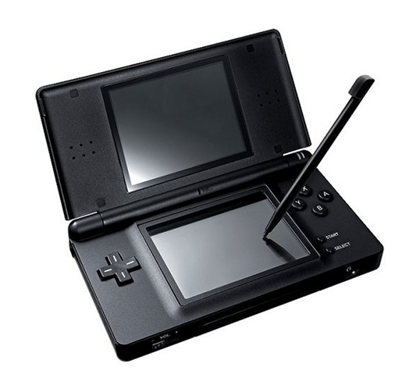 Authentic Nintendo DS Lite Jet Black with Stylus and Charger 100% OEM  (Used)