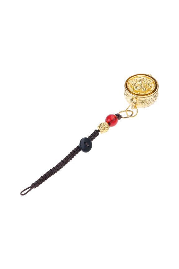 Portable Alloy Keychain Accessory with Treasure Basin Designs for Financial Success and Cultural Appreciation