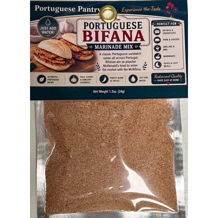 Portuguese Pantry Portuguese Pork Seasoning Mix Bifana Style Sauce Mix Gluten-Free Mild Spice Granules 1 Count