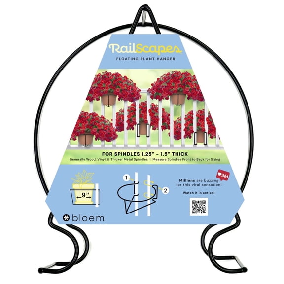 RailScapes Floating Railing Plant Clip for 1.25” - 1.5” Thick Spindles, 3-Pack