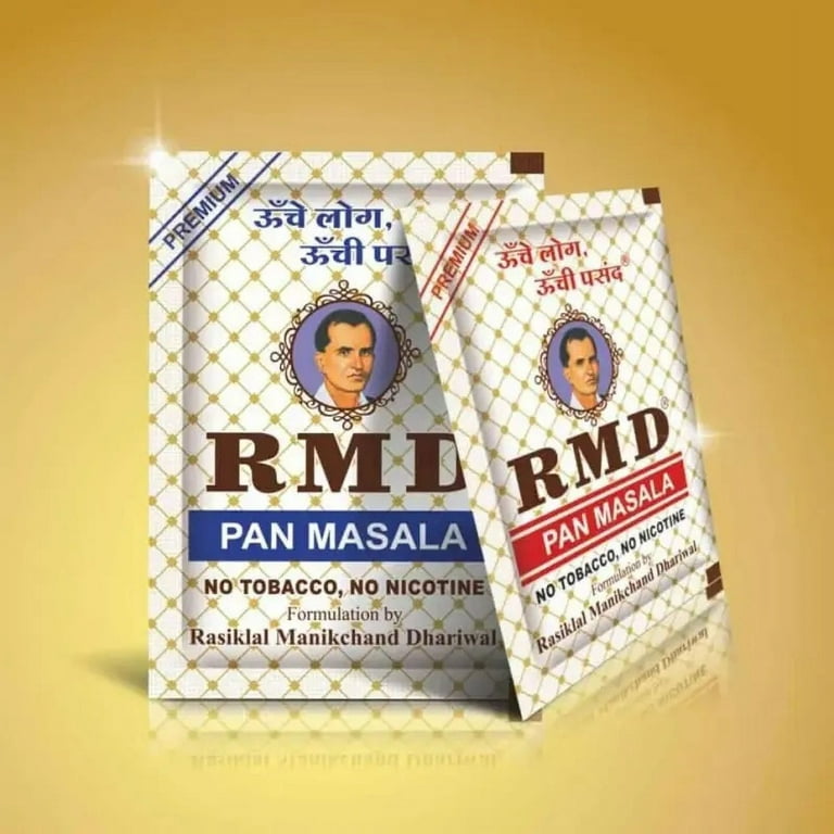 rmd gutkha tobacco Authentic RMD Pan Masala | With box of 60 pouch | 2g Each | Free shipping