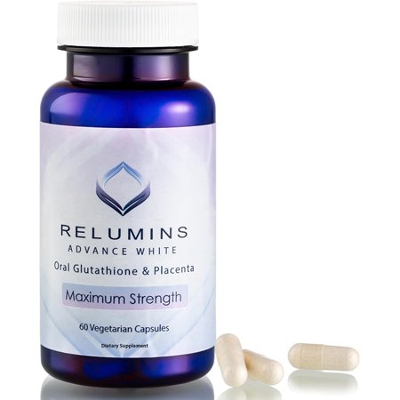Authentic Relumins Advanced White Oral Whitening Formula Capsules - Whitens, Repairs & Rejuvenates Skin - Now with Rose Hips, Made in USA