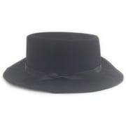 Authentic Rolled Wool Maine Crusher Hat Midnight Black, Large / 7 3/8