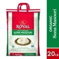 thumbnail image 1 of Authentic Royal Organic Sona Masoori Medium Grain White Rice, Gluten-free, 20 lbs, 1 of 9