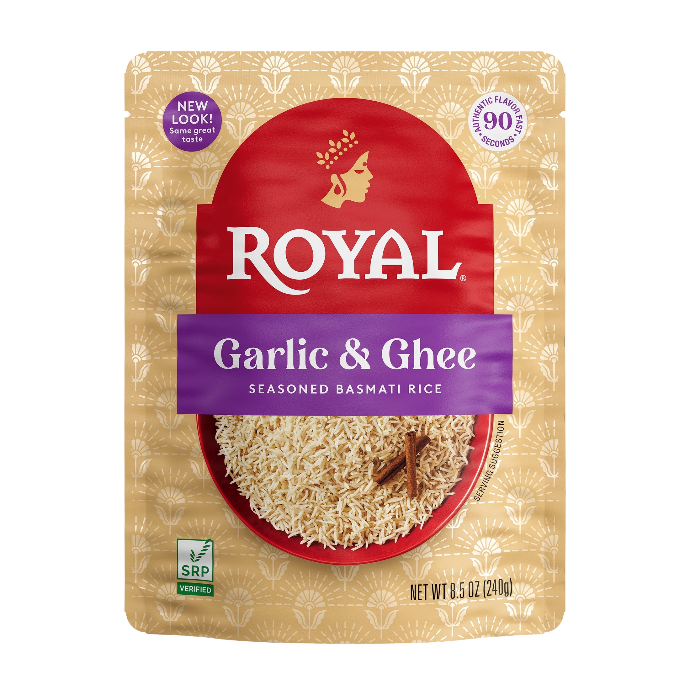 Authentic Royal Ready to Heat Garlic \u0026 Ghee Rice 8.5 Oz