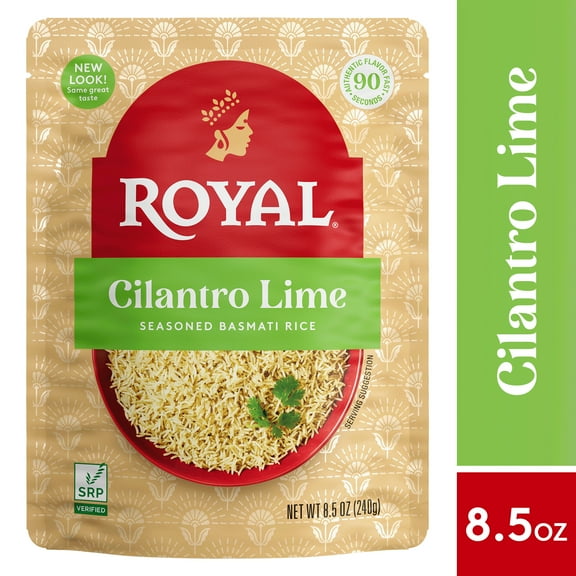 Royal Cilantro Lime Basmati Rice - Ready to Heat Basmati Rice - 8.5 oz Microwaveable Pouch