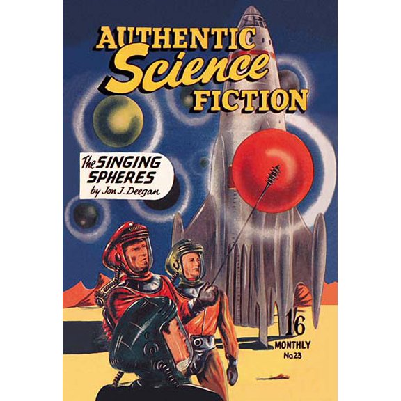 Authentic Science Fiction: The Singing Spheres Fine art canvas print (20" x 30")