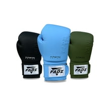 Authentic Series A1 Pro Boxing Gloves by Fadi Sports - Genuine Matte Cowhide Leather - Black 12 oz