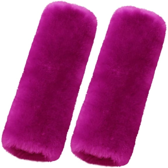 Authentic Sheepskin Car Seat Belt Pad,2 Pack Soft Seat Belt Cover for Shoulder Pad Neck Cushion Protector Car Accessories by Genuine Natural Merino Wool (Black)